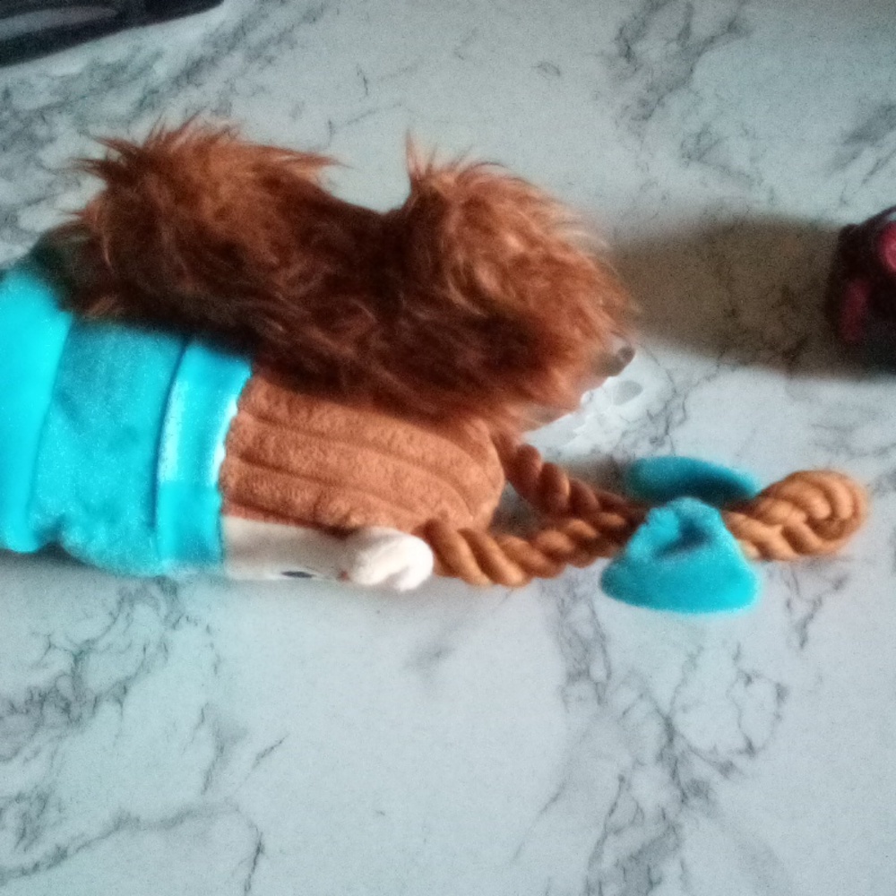 3/$30  NWT Bark Box Toys Christmas - Fluffy Sue - Tug-O-War Squeaky Crinkle Toy - Picture 3 of 7
